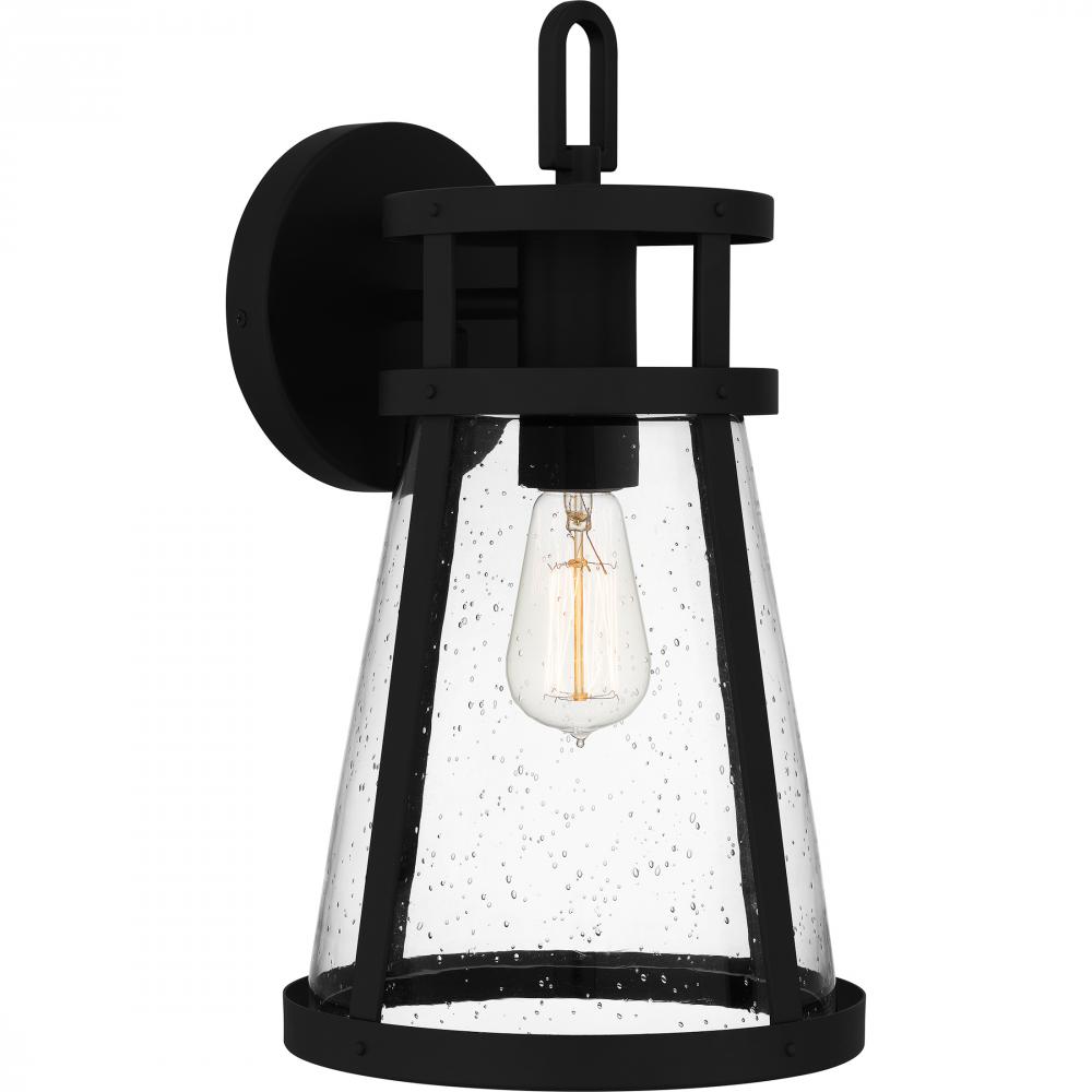 Barber 1-Light Matte Black Outdoor Wall Lantern