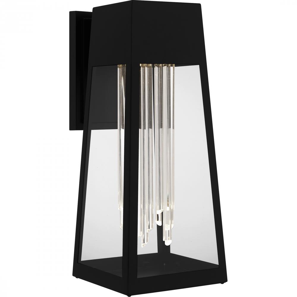 Guinn Integrated LED Matte Black Outdoor Wall Lantern