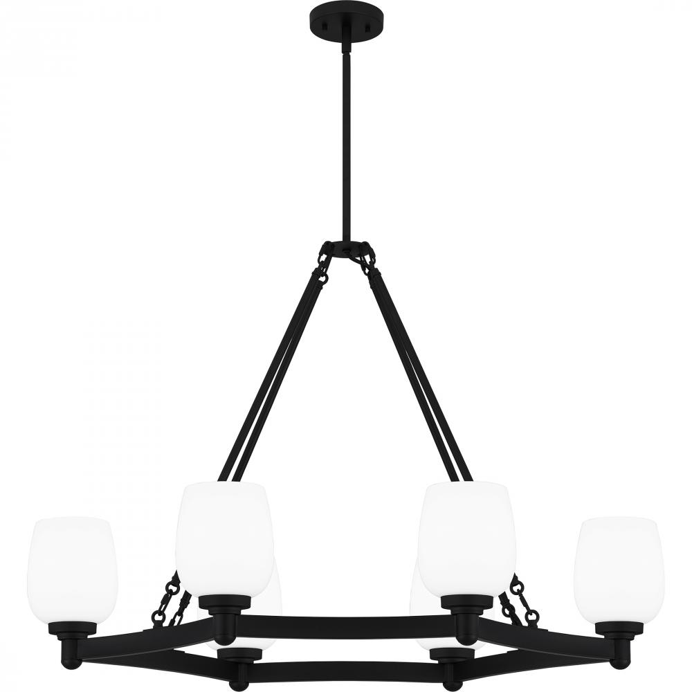 Penning 6-Light Matte Black Linear Chandelier