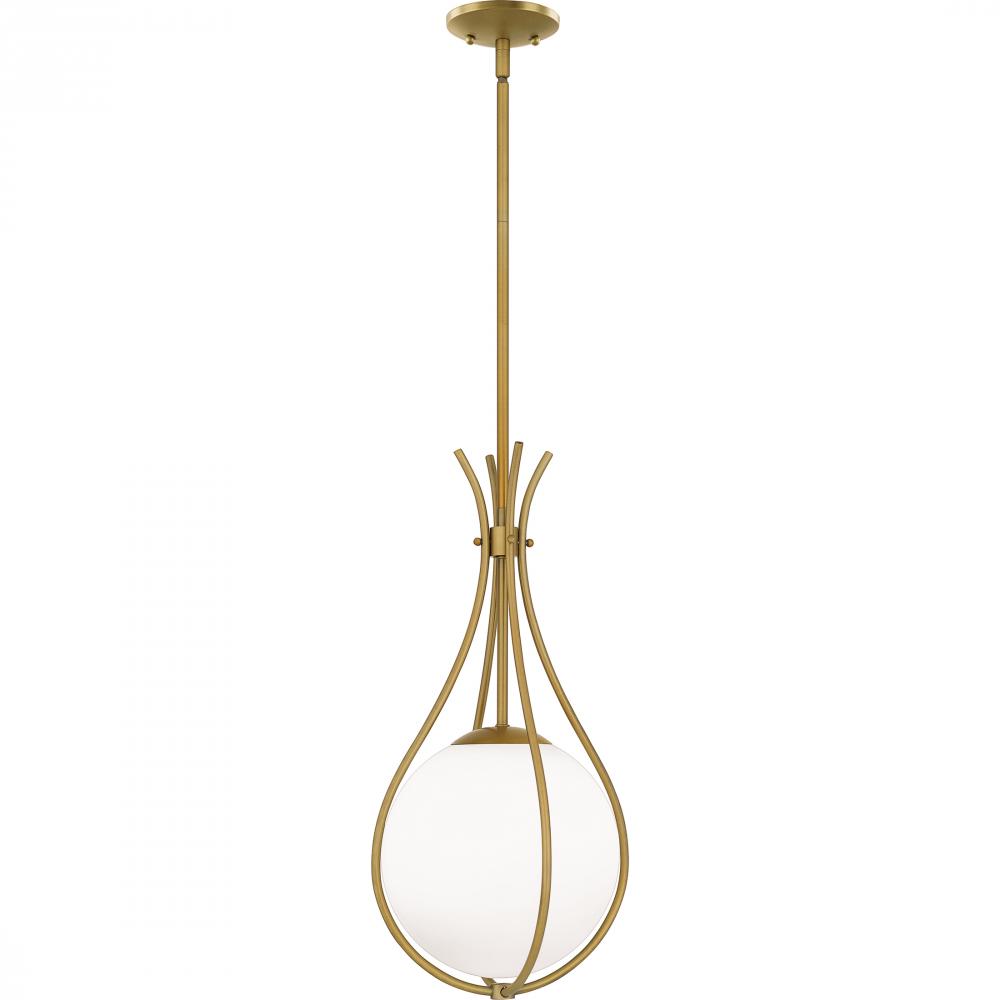 Aliyah 1-Light Aged Brass Mini Pendant Light