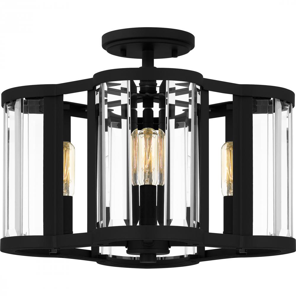 Renee 4-Light Matte Black Semi-Flush Mount Light
