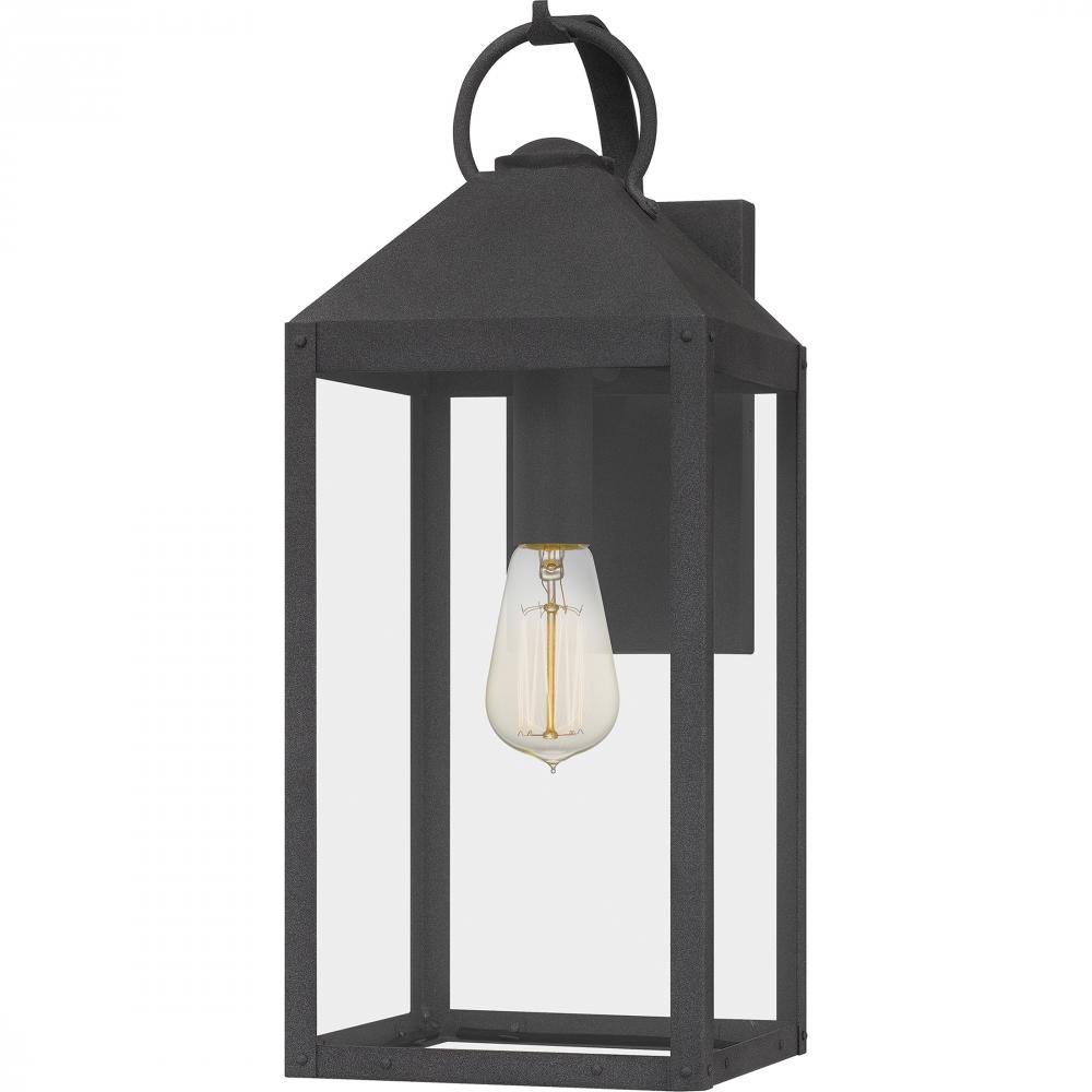 Thorpe 1-Light Mottled Black Outdoor Wall Lantern