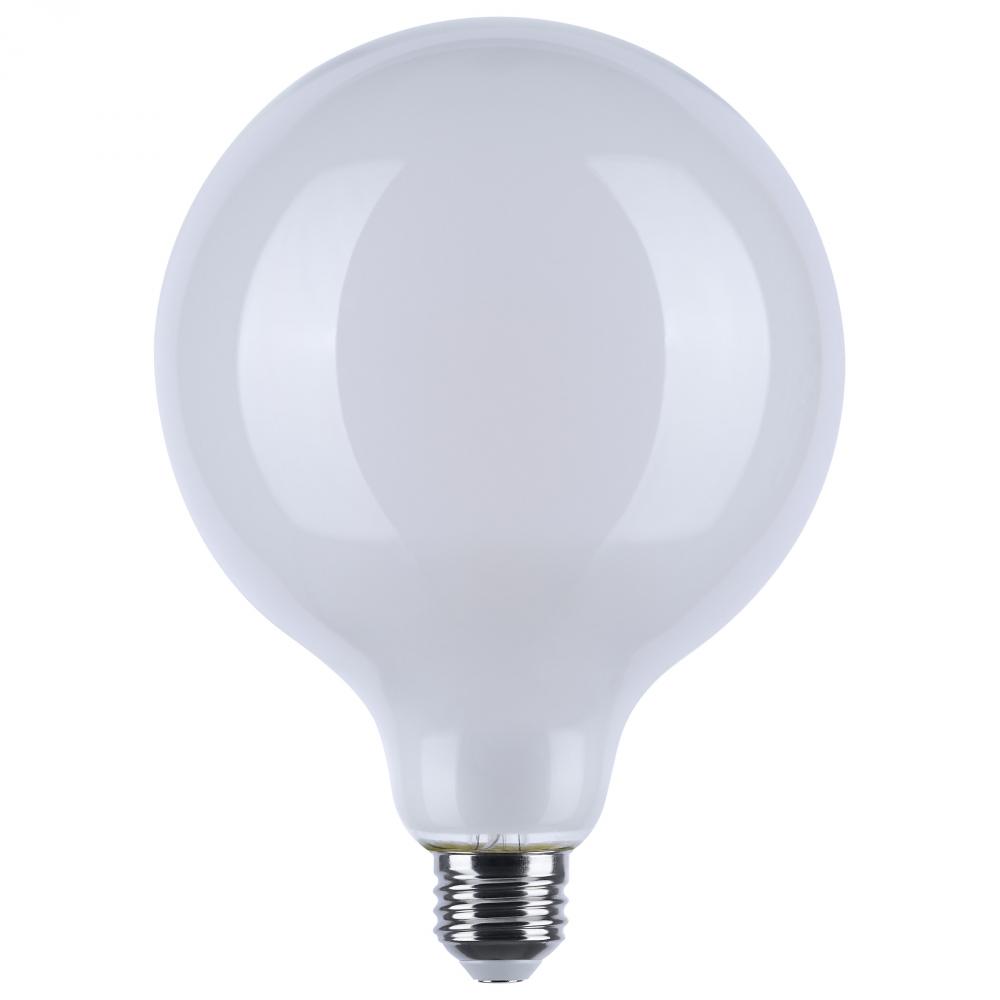 8 Watt LED G40; 3000K-2000K Warm Dimming; Medium Base; White Finish