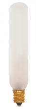 Satco Products Inc. S3715 - 15 Watt T6 Incandescent; Frost; 2500 Average rated hours; 90 Lumens; Candelabra base; 120 Volt;