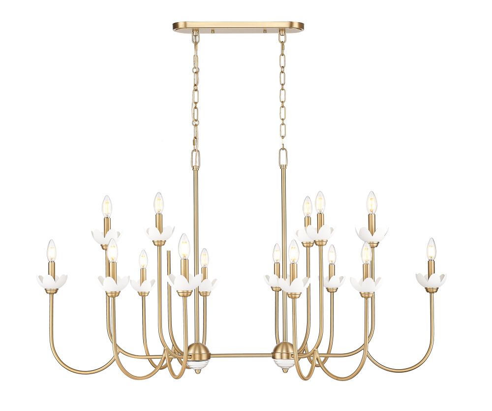16 Light Linear Chandelier