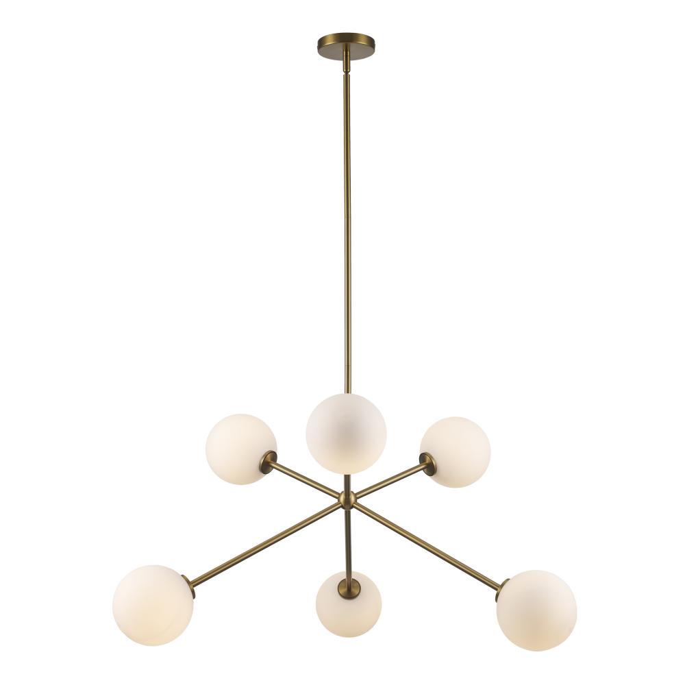 6LT CHANDELIER-GLOBES-AG