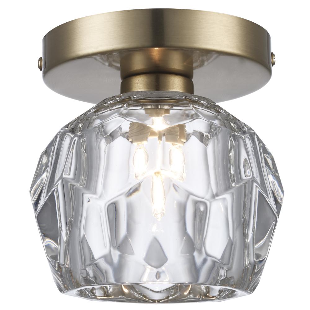 1LT SCONCE-CRYSTAL SHADE-AG