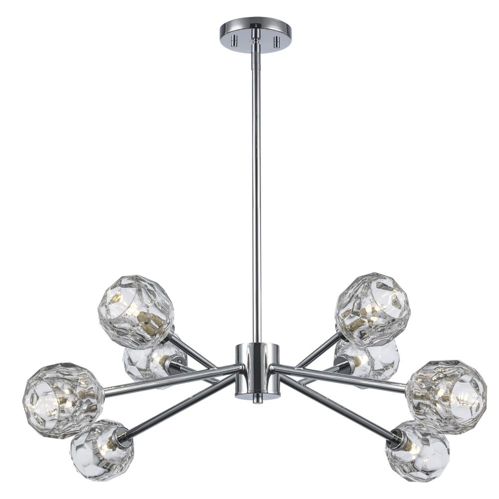 8LT PENDANT-CRYSTAL SHADE-PC