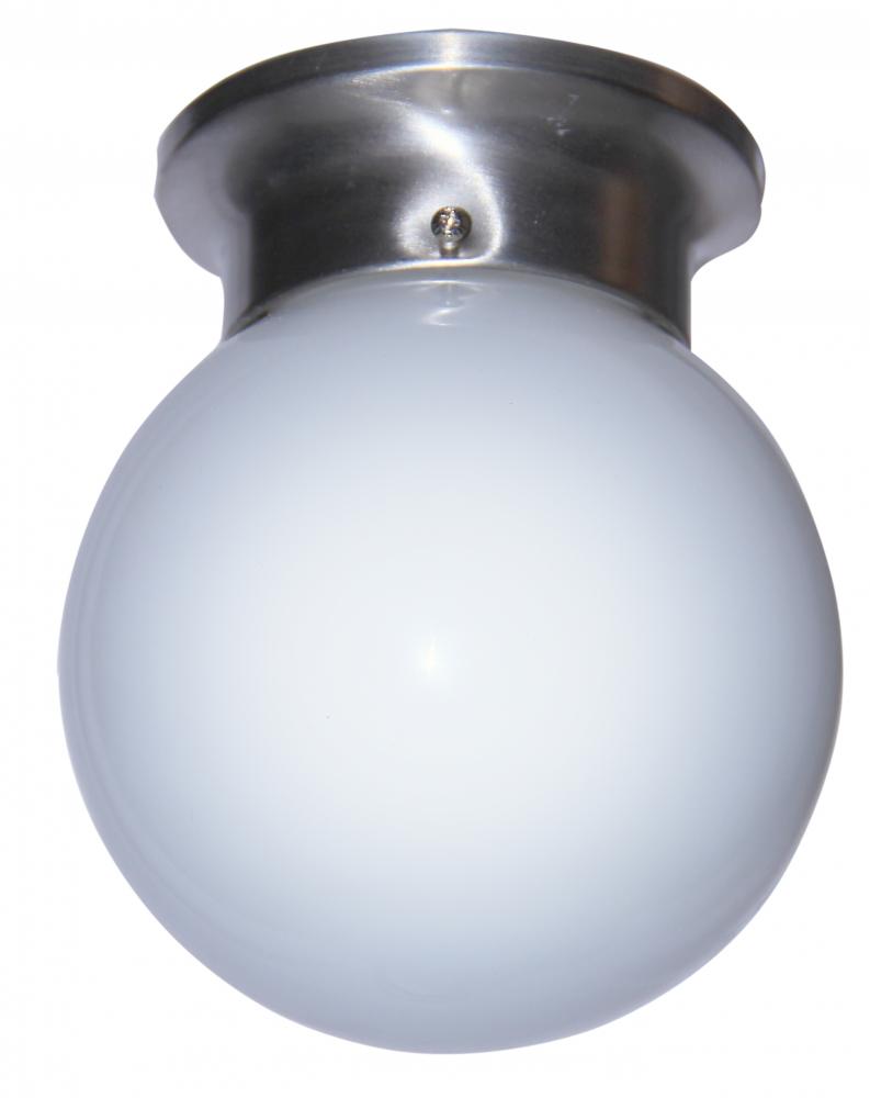 1LT FLUSH- 6&#34;&#34; GLOBE- OPAL