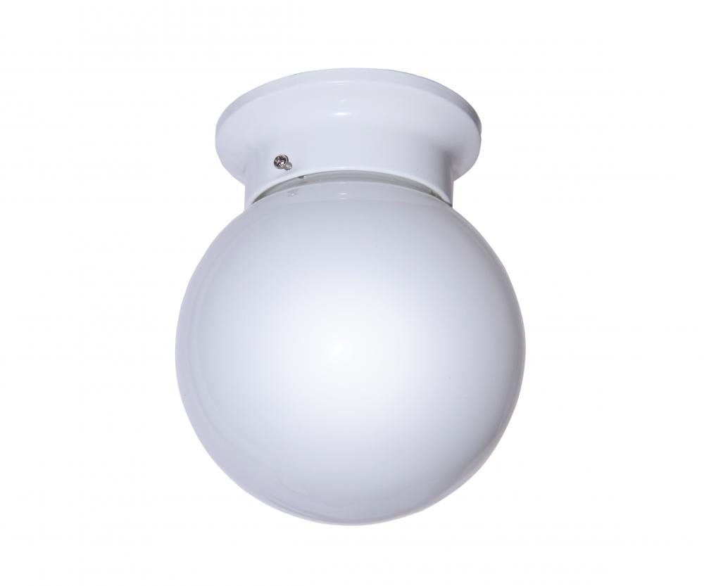 1LT FLUSH- 6&#34;&#34; GLOBE- OPAL