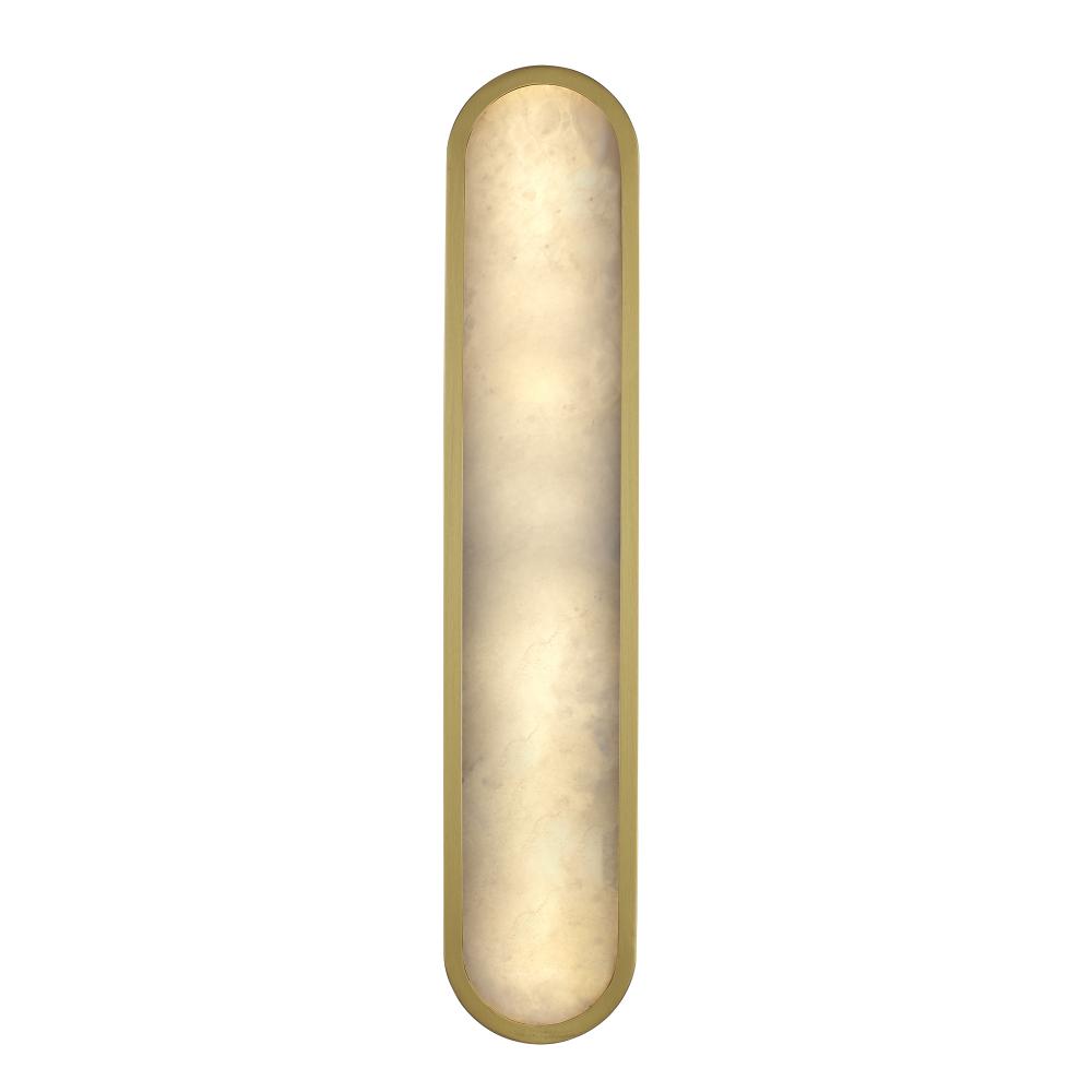 24&#34; ALABASTER CIRCLR SCONCE-AG