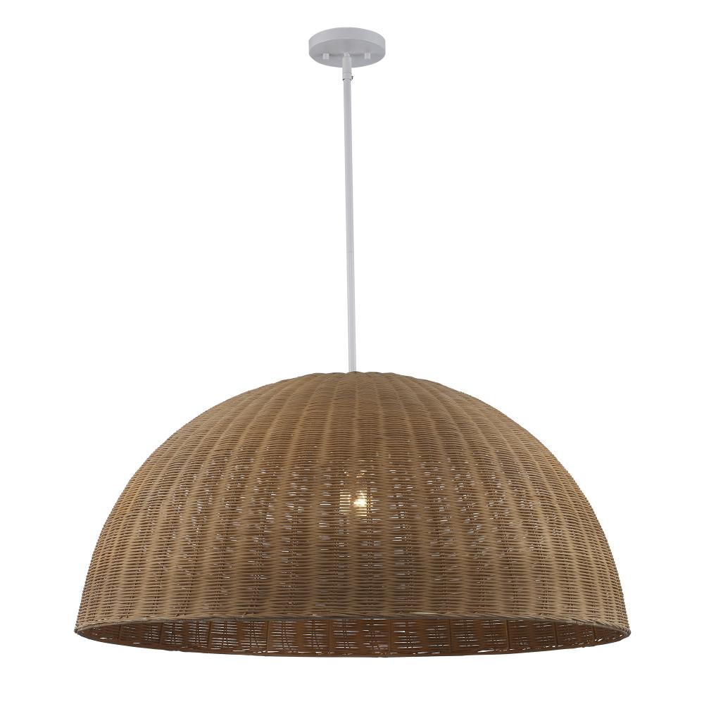 1LT PENDANT 33.5&#34; ROUND MESH-W