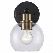 Trans Globe 22221 AG-BK - 1LT SCONCE BAILEY CL-AG-BK