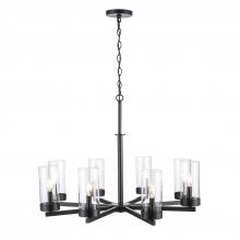 Trans Globe 71738 BK - 8LT CHAND-CANDEL-CLEAR GLASS-B