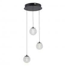Trans Globe MDN-1633 BK - 3LT PEND LED BALL GLOBE-BK