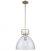 Trans Globe PND-2228 AG - 1LT PENDANT-MED-CLEAR GLASS-AG