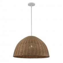 Trans Globe PND-2246 WH - 1LT PENDANT 24" ROUND MESH-WH
