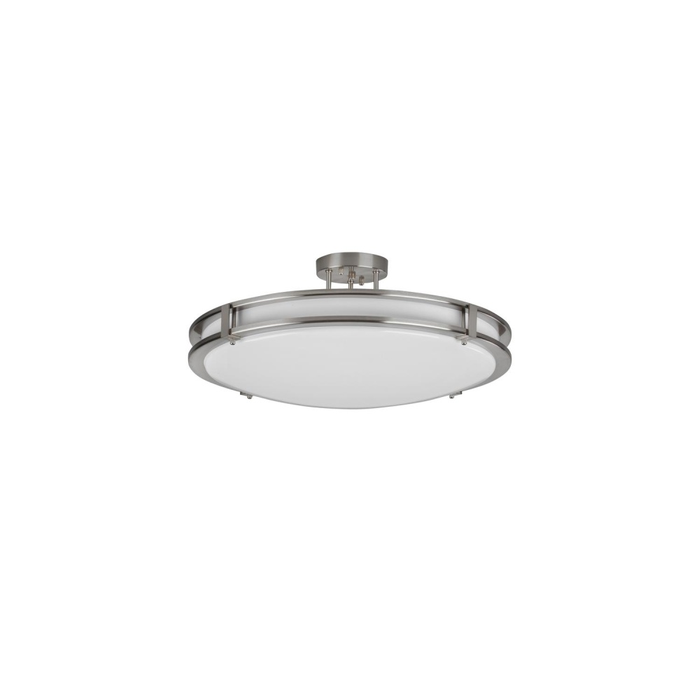 Carlisle 14&#39;&#39; LED Semi-Flush, 120-277V, 27W, 5 CCT, SN