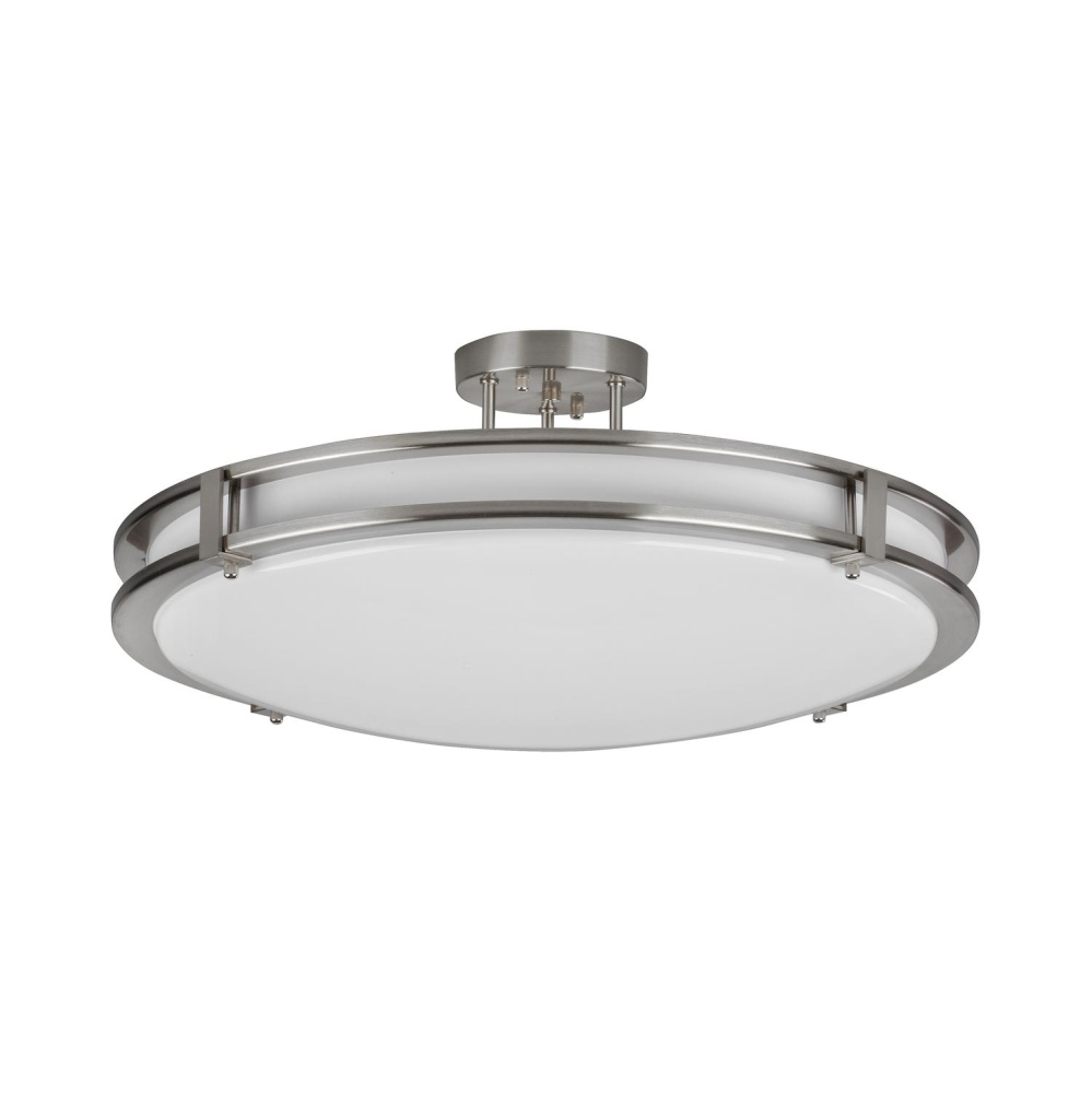 Carlisle 24&#39;&#39; LED Semi-Flush, 120-277V, 34W, 5 CCT, SN