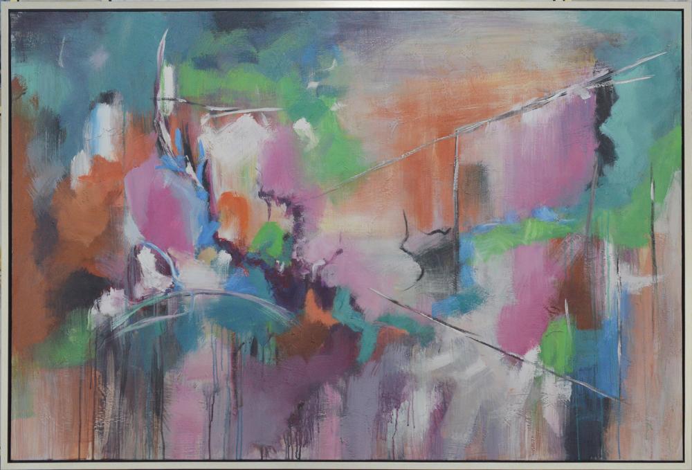 Art Painting Green & Blue