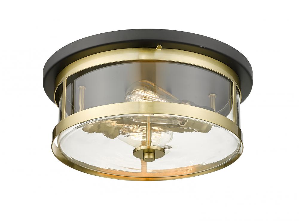 Flush Mount Black and Gold