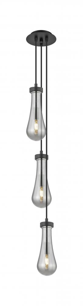 Owego - 3 Light - 7 inch - Matte Black - Multi Pendant