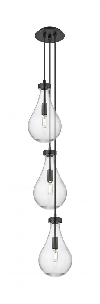 Owego - 3 Light - 7 inch - Matte Black - Multi Pendant