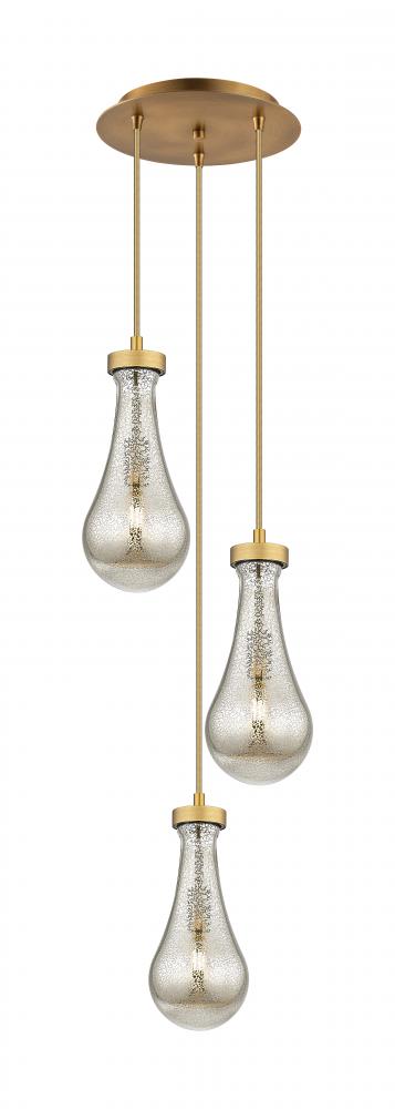 Owego - 3 Light - 13 inch - Brushed Brass - Multi Pendant