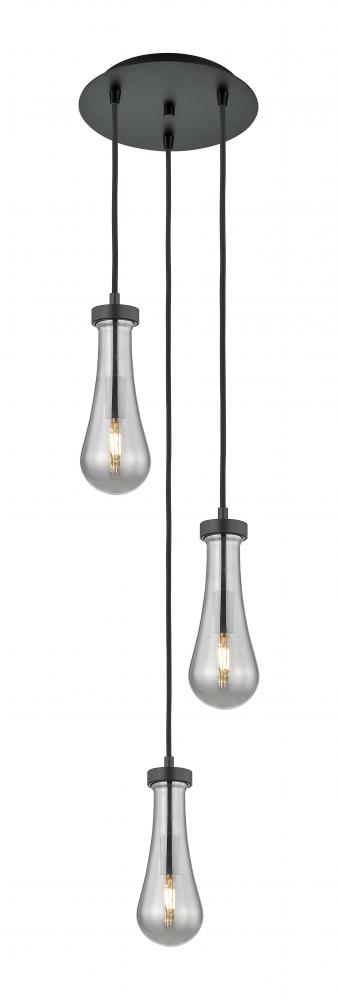 Owego - 3 Light - 13 inch - Matte Black - Multi Pendant