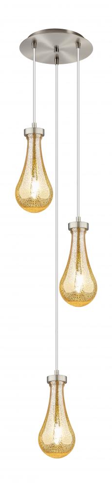 Owego - 3 Light - 13 inch - Brushed Satin Nickel - Multi Pendant