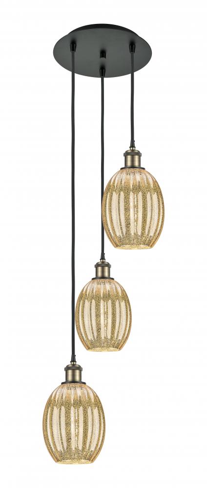 Preston Bulb - 3 Light - 13 inch - Black Antique Brass - Cord Hung - Multi Pendant