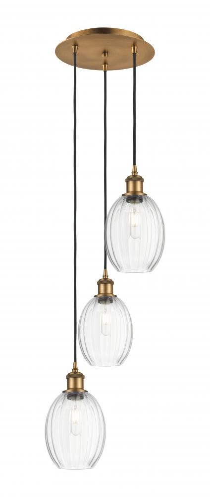 Preston Bulb - 3 Light - 13 inch - Brushed Brass - Cord Hung - Multi Pendant