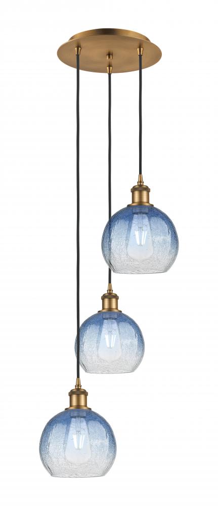 Brookhaven Globe - 3 Light - 14 inch - Brushed Brass - Cord Hung - Multi Pendant