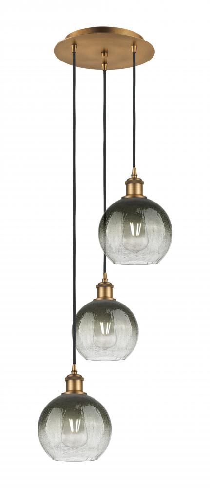 Brookhaven Globe - 3 Light - 14 inch - Brushed Brass - Cord Hung - Multi Pendant