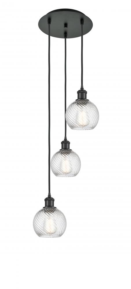 Athens Twisted Swirl 3 Light 16 inch Multi-Pendant