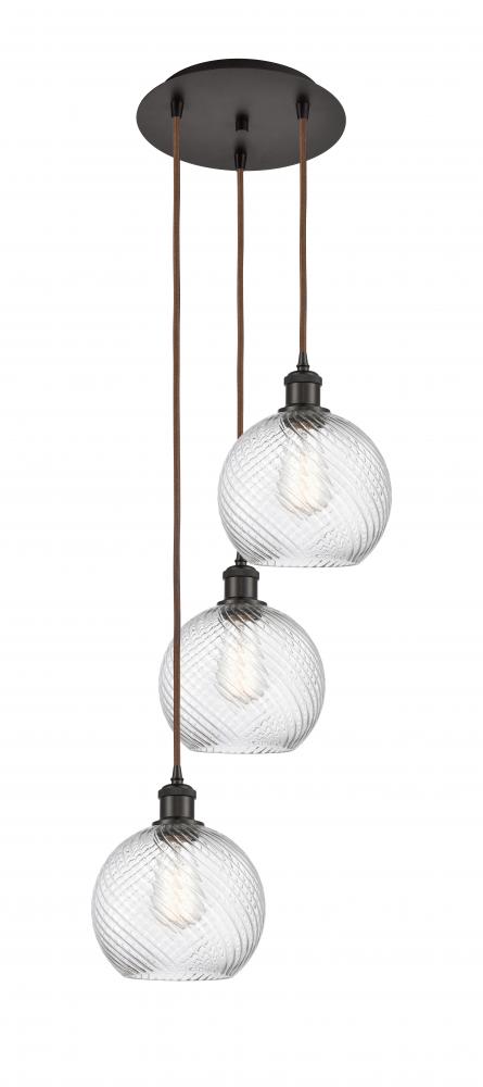 Athens Twisted Swirl 3 Light 18 inch Multi-Pendant