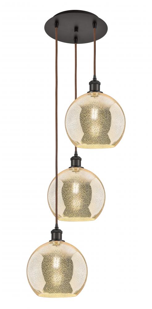 Athens - 3 Light - 17 inch - Oil Rubbed Bronze - Cord Hung - Multi Pendant