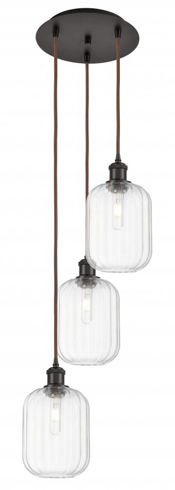 Preston Cylinder - 3 Light - 13 inch - Oil Rubbed Bronze - Cord Hung - Multi Pendant