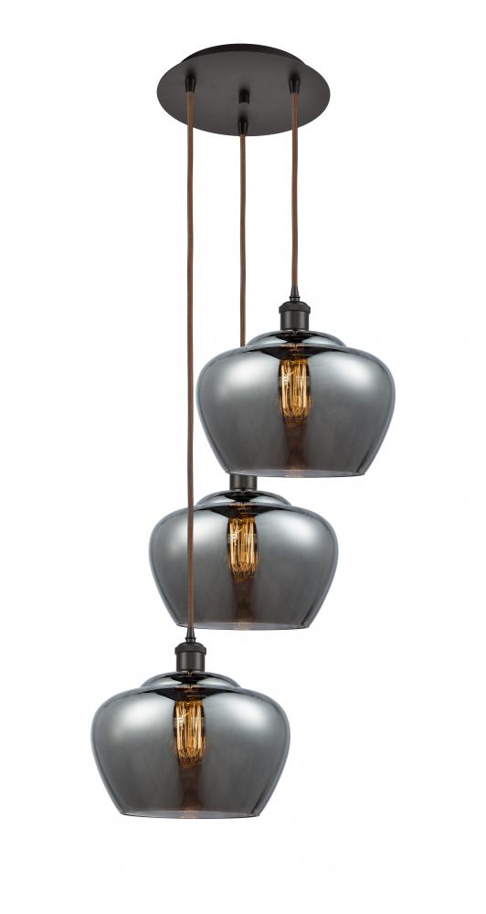 Fenton - 3 Light - 18 inch - Oil Rubbed Bronze - Cord Hung - Multi Pendant