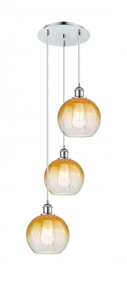 Brookhaven Globe - 3 Light - 14 inch - Polished Chrome - Cord Hung - Multi Pendant