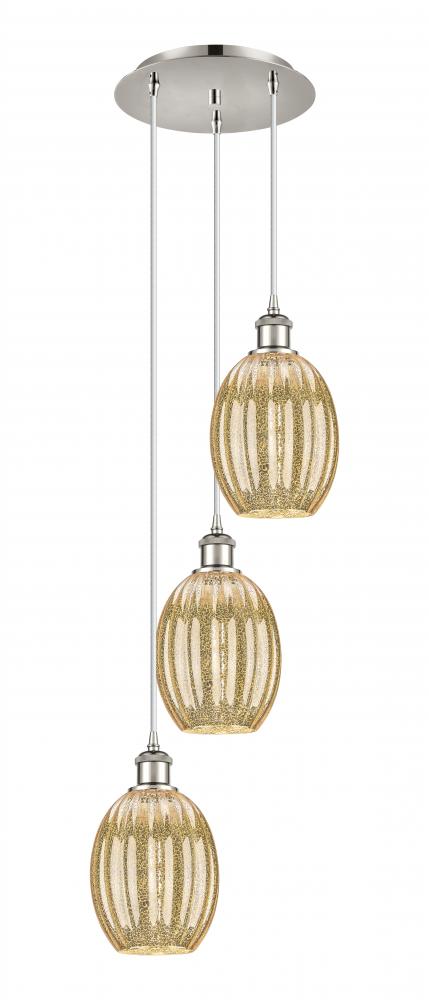 Preston Bulb - 3 Light - 13 inch - Polished Nickel - Cord Hung - Multi Pendant