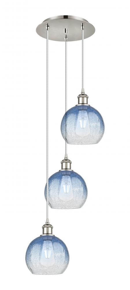 Brookhaven Globe - 3 Light - 14 inch - Polished Nickel - Cord Hung - Multi Pendant