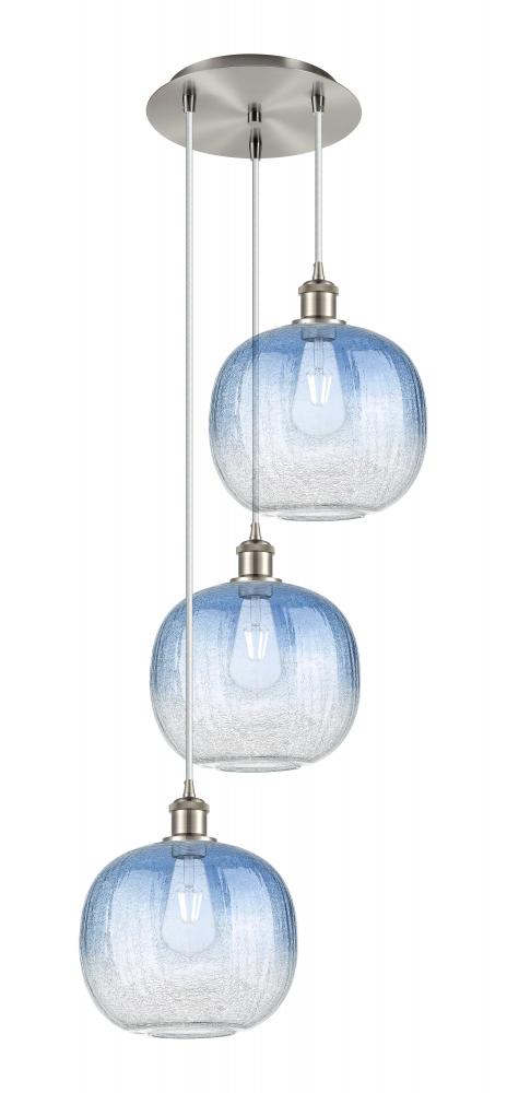 Brookhaven Globe - 3 Light - 14 inch - Brushed Satin Nickel - Cord Hung - Multi Pendant