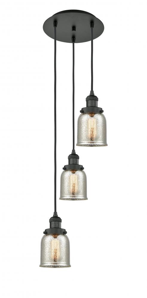 Cone - 3 Light - 12 inch - Matte Black - Cord hung - Multi Pendant