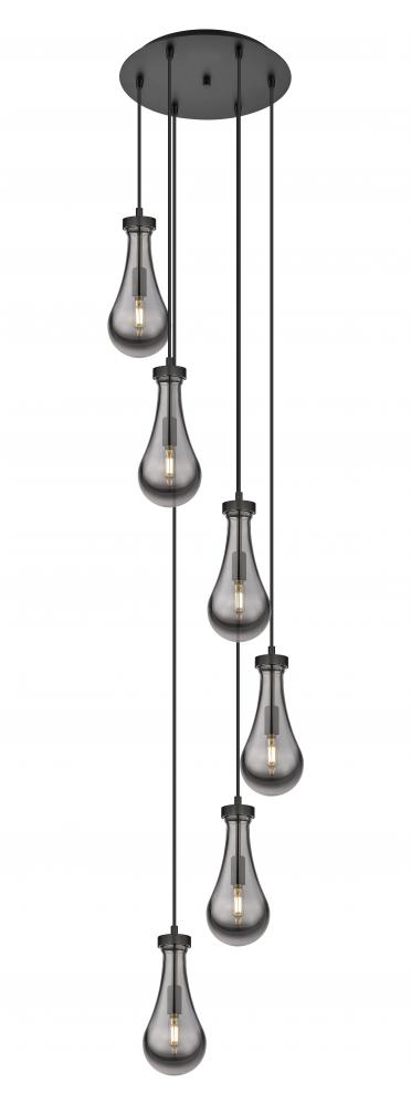 Owego - 6 Light - 16 inch - Matte Black - Multi Pendant