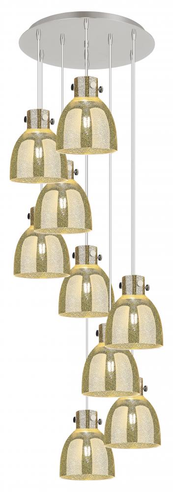 Newton Bell - 9 Light - 22 inch - Polished Nickel - Multi Pendant