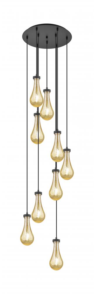 Owego - 9 Light - 19 inch - Matte Black - Multi Pendant