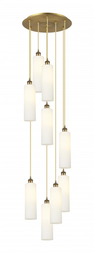 Crown Point - 9 Light - 12 inch - Brushed Brass - Cord Hung - Multi Pendant
