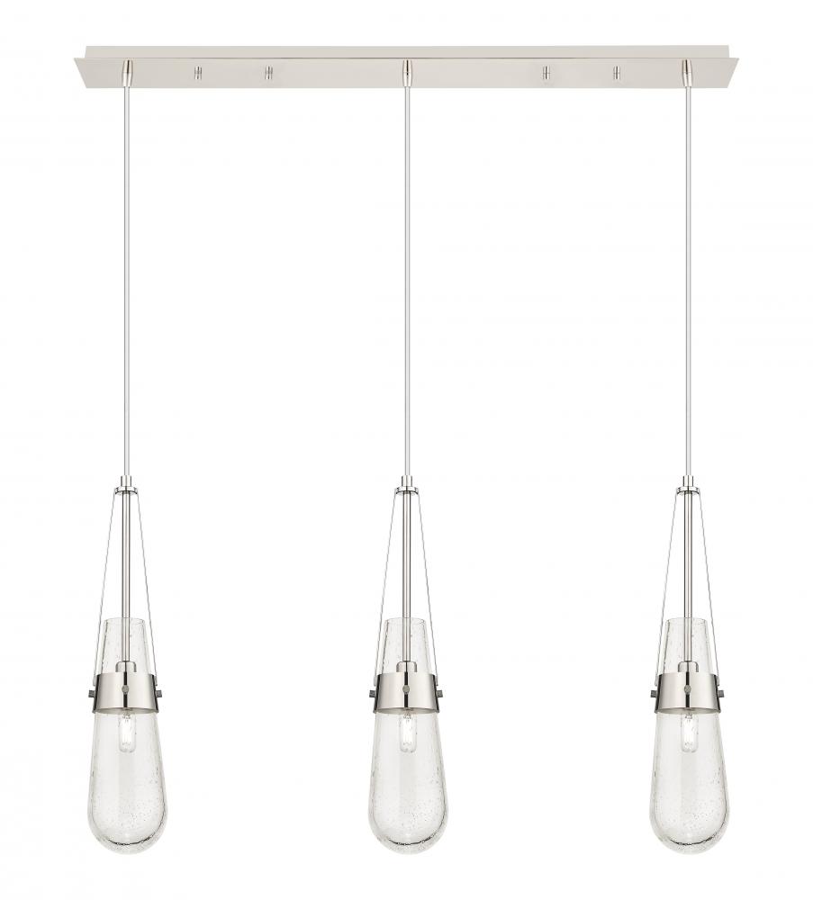 Milan - 3 Light - 36 inch - Polished Nickel - Linear Pendant