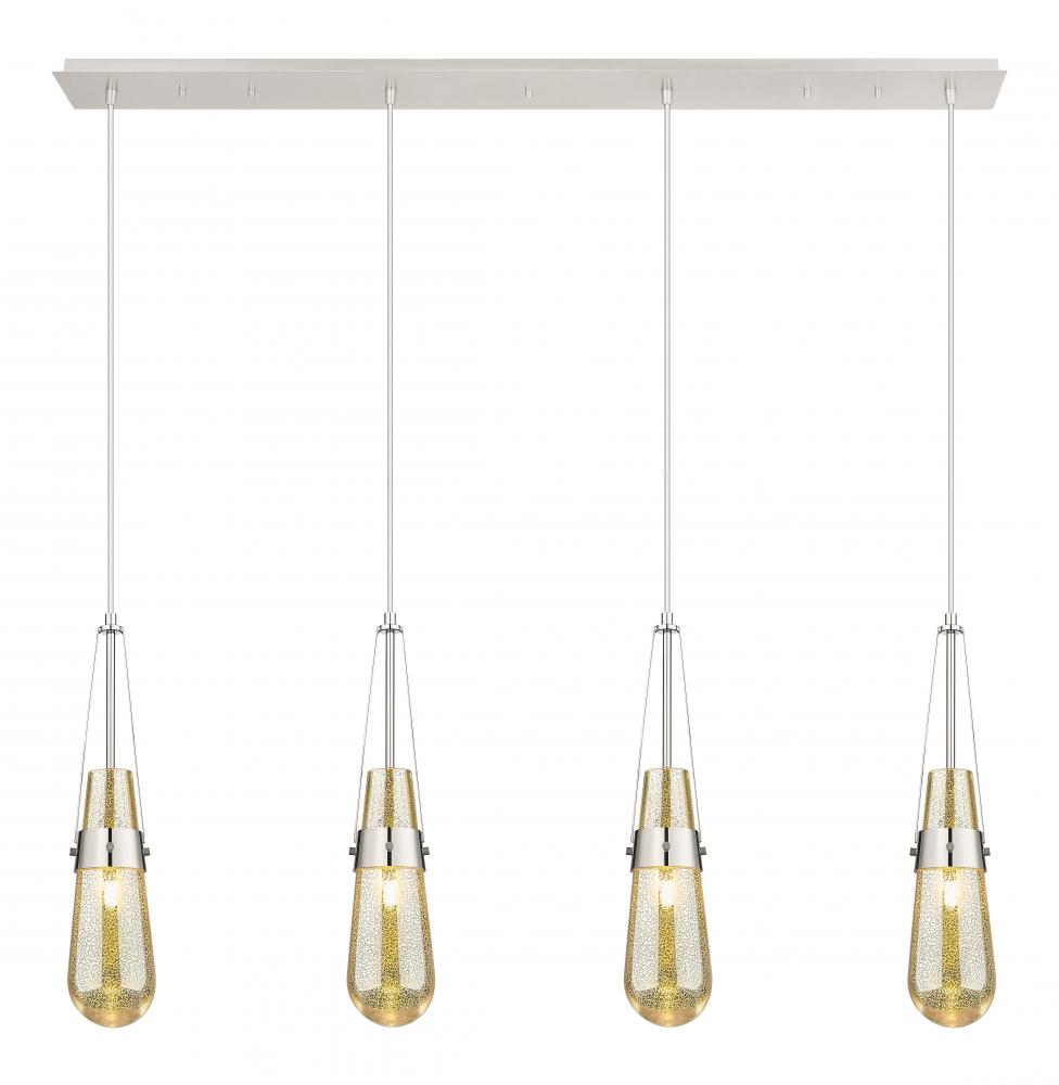 Milan - 4 Light - 48 inch - Polished Nickel - Linear Pendant